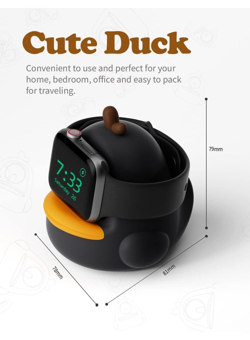 حامل شاحن متوافق مع سيريز Apple Watch بحجمات 49/46/45/44/42/41/40/38 مم و iWatch Ultra2/Ultra/ - Image 4